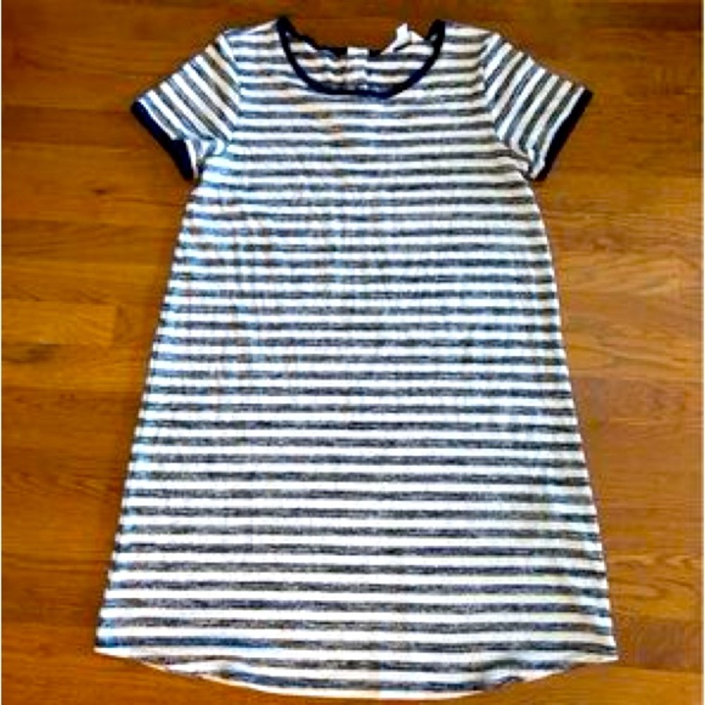 Market & Spruce Size Large Navy Stripe Dress CF
